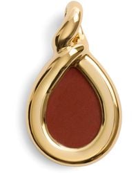 Monica Vinader - Vermeil And Jasper Gemstone Ochre Pendant - Lyst