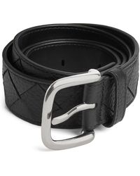 Bottega Veneta - Grained Leather Intrecciato Belt - Lyst
