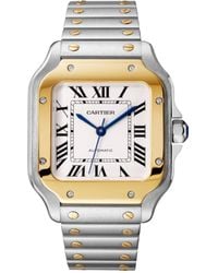 Cartier - Yellow Gold And Stainless Steel Santos De Watch 35.1mm - Lyst