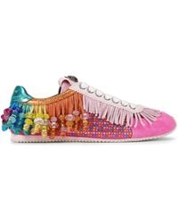 Kurt Geiger - Suede Fringe Islington Sneakers - Lyst