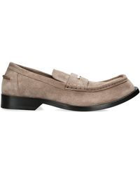 Loewe - Suede Bobine Loafers - Lyst