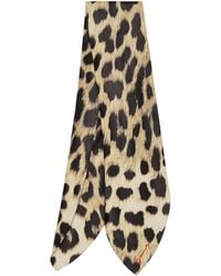 Givenchy - Leather Leopard Print Logo Scarf - Lyst