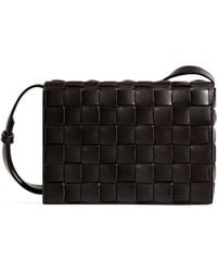 Bottega Veneta - Leather Intrecciato Messenger Bag - Lyst