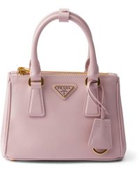 Prada - Micro Saffiano Leather Galleria Top-Handle Bag - Lyst