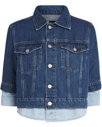 7 For All Mankind - Double Trucker Denim Jacket - Lyst