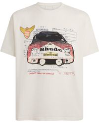 Rhude - Cotton Graphic Slip T-Shirt - Lyst