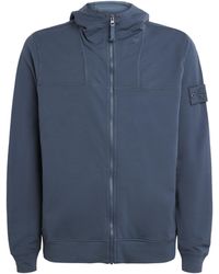Stone Island - Cotton-Blend Ghost Zip-Up Hoodie - Lyst
