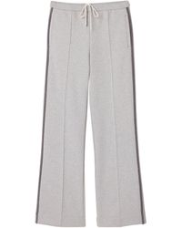 Miu Miu - Cotton Fleece Stripe Sweatpants - Lyst