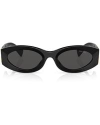 Miu Miu - Acetate Oval Mu11Ws Sunglasses - Lyst