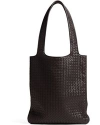 Bottega Veneta - Small Leather Veneto Tote Bag - Lyst