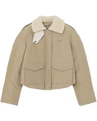 Loewe - Technical Shearling-Collar Jacket - Lyst