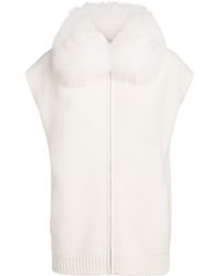 Yves Salomon - Merino Wool Fur-Trim Gilet - Lyst