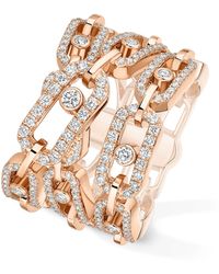 Messika - Move Link And Diamond Multi-Row Ring - Lyst