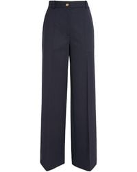Sandro - Wool-Blend Straight Leg Trousers - Lyst