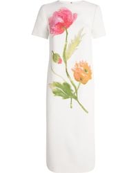 Carolina Herrera - Poppy Print Midi Dress - Lyst