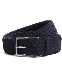 Canali - Suede Woven Belt - Lyst