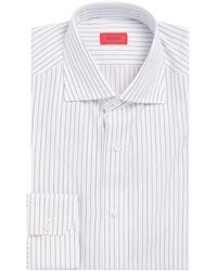 Isaia - Cotton-Silk Stripe Shirt - Lyst