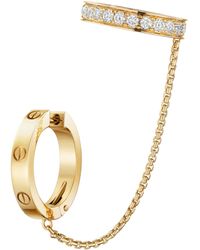 Cartier - And Diamond Love Hoop Single Earring - Lyst