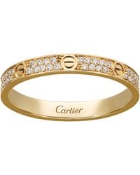 Cartier - Small Yellow Gold And Diamond Love Ring - Lyst
