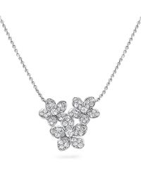 Graff - White Gold And Diamond Wild Flower Necklace - Lyst