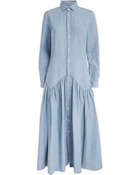 Polo Ralph Lauren - Cotton-Linen Midi Shirt Dress - Lyst