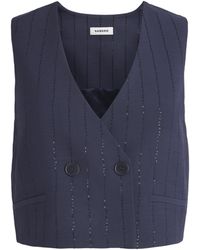 Sandro - Embellished Stripe Waistcoat - Lyst