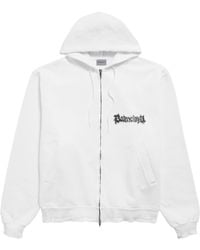 Balenciaga - Cotton Salon De Couture Zip-Up Hoodie - Lyst