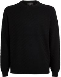 Emporio Armani - Cotton Textured Sweater - Lyst