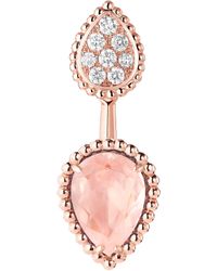 Boucheron - Rose Gold, Diamond And Pink Quartz Serpent Bohème Single Earring - Lyst