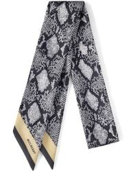 Mulberry - Snake Print Skinny Scarf - Lyst