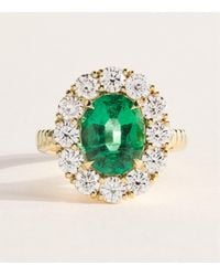 Retrouvai - Diamond And Emerald Heirloom Ring - Lyst