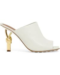 Bottega Veneta - Leather Knot Mules 90 - Lyst