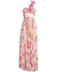 PATBO - Chiffon Orchid Bloom Maxi Dress - Lyst