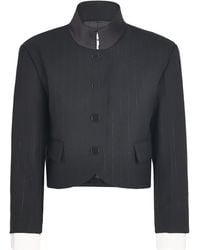 Sandro - Stripe Cropped Blazer - Lyst