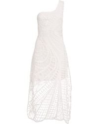 Maje - Cotton Crochet Midi Dress - Lyst
