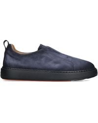 Santoni - Suede Victory Sneakers - Lyst