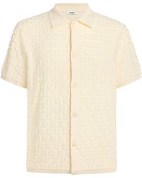 Sandro - Terry Knit Jacquard Short-Sleeve Shirt - Lyst