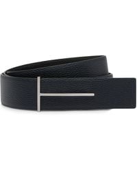 Tom Ford - Calf Leather Slim T Belt - Lyst