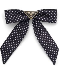 Prada - Re-Nylon Triangle Bow Hair Clip - Lyst
