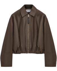 Loewe - Calfskin Draped Bomber Jacket - Lyst