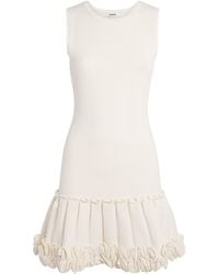 Sandro - Knitted Floral-Detail Mini Dress - Lyst