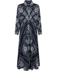 Maje - Bandana Print Maxi Dress - Lyst
