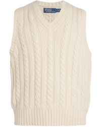 Polo Ralph Lauren - Cotton Cable-knit Sweater Vest - Lyst