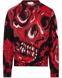 Alexander McQueen - Jacquard Skull Sweater - Lyst