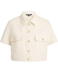Maje - Cotton Cropped Jacket - Lyst