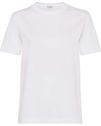 Brunello Cucinelli - Cotton Monili-Detail T-Shirt - Lyst
