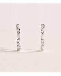 Suzanne Kalan - And Diamond Mini Thin Mix Hoop Earrings - Lyst