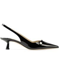 Jimmy Choo - Amita 45 Leather Slingback Pumps - Lyst