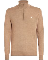 J.Lindeberg - Merino Wool Quarter-Zip Kian Sweater - Lyst
