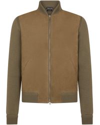 Tom Ford - Wool-Sleeve Leather Jacket - Lyst